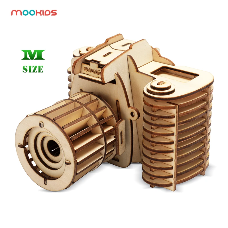 mookids Educational Hobbies Gift DIY 3D Wooden Camera Puzzle Game Children Kids Natural Color Toy Model Building Kits
mookids Educational Hobbies Gift DIY 3D Wooden Camera Puzzle Game Children Kids Natural Color Toy Model Building Kits