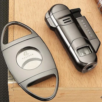 Galiner Cigar Accessories Set Portable Windproof 3 Torch Cigar Lighter Metal Double Blade Sharp Cigar Cutter With Gfit Box
Galiner Cigar Accessories Set Portable Windproof 3 Torch Cigar Lighter Metal Double Blade Sharp Cigar Cutter With Gfit Box