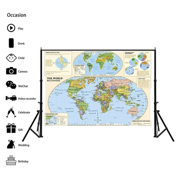 The World Physical Map with Clear and Simple Comments HD Spray Painting for New Beginners Home School Supplies
The World Physical Map with Clear and Simple Comments HD Spray Painting for New Beginners Home School Supplies