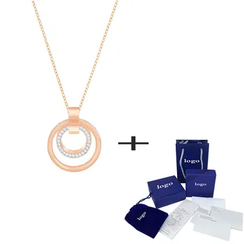 SWA Classic New Hollow Out Rose Gold Round Necklace Delicate Ladies' Jewelry Send Girlfriend Fashion Engagement Jewelry Gift
SWA Classic New Hollow Out Rose Gold Round Necklace Delicate Ladies' Jewelry Send Girlfriend Fashion Engagement Jewelry Gift
