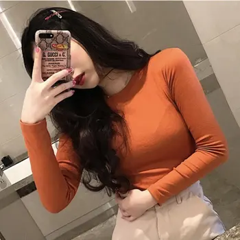 2019 Korean Avocado Green Long-sleeved Bottoming Shirt Comfortable Temperament Slim T-shirt Top
2019 Korean Avocado Green Long-sleeved Bottoming Shirt Comfortable Temperament Slim T-shirt Top