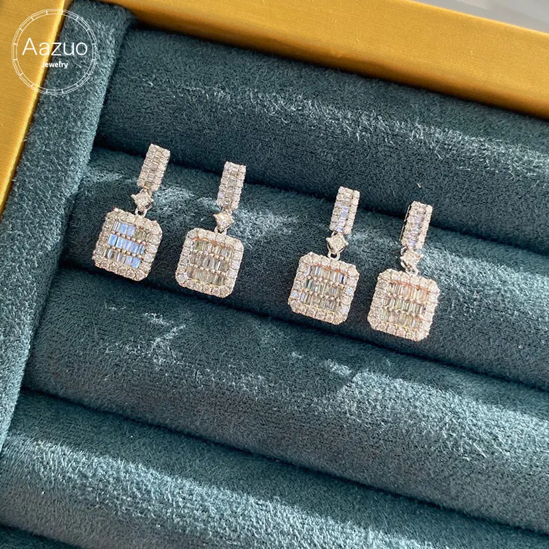 Aazuo 18K White Gold Real Diamonds Princess Shape Classic Square Stud Earring Au750 For Woman Wedding Engagement Party
Aazuo 18K White Gold Real Diamonds Princess Shape Classic Square Stud Earring Au750 For Woman Wedding Engagement Party