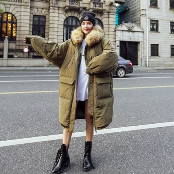 Oversized Fluffy cotton coat Winter warm natural real fur collar cotton coat parkas female thick longer warm hooded jacket F364
Oversized Fluffy cotton coat Winter warm natural real fur collar cotton coat parkas female thick longer warm hooded jacket F364
