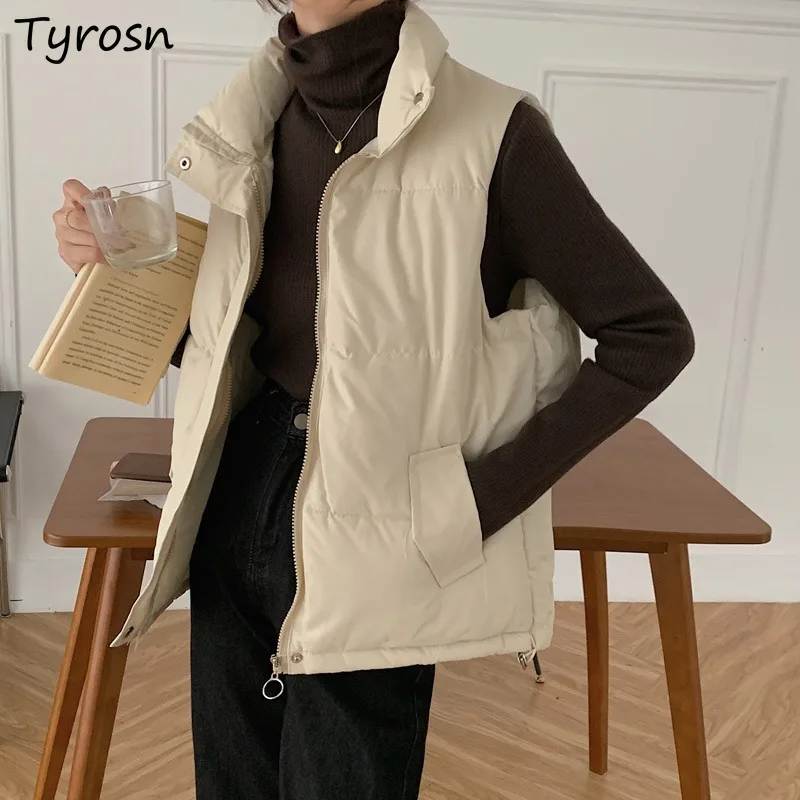 Women Vests Ulzzang Students Warm Coats Sleeveless Solid Harajuku Waistcoats All-match Zip-up Vintage Artsy Japan Style Casual
Women Vests Ulzzang Students Warm Coats Sleeveless Solid Harajuku Waistcoats All-match Zip-up Vintage Artsy Japan Style Casual
