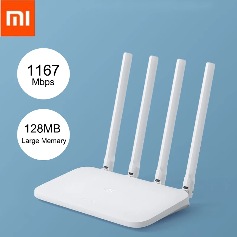 Xiaomi Router Wifi Gigabit 2.4G 5.0GHz Dual-Band 1167Mbps Wireless Router Wifi Repeater With 4 High Gain Antennas Wider
Xiaomi Router Wifi Gigabit 2.4G 5.0GHz Dual-Band 1167Mbps Wireless Router Wifi Repeater With 4 High Gain Antennas Wider