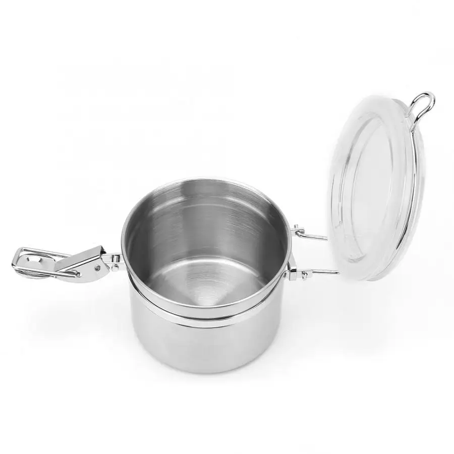 Cereal Dispenser Glass Spice Jars Portable Metal Sealing Tank Compartment Container Anti-rust Mini Glass Jar
Cereal Dispenser Glass Spice Jars Portable Metal Sealing Tank Compartment Container Anti-rust Mini Glass Jar