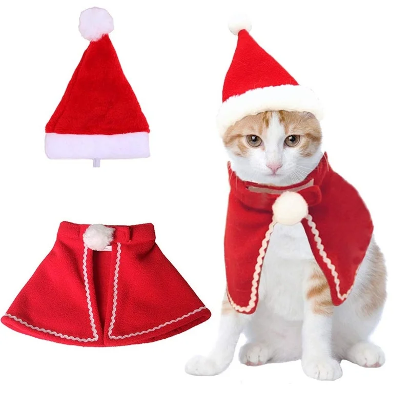 Christmas Pet Dog Cat Plush Santa Hat Cloak Scarf Dog Pets Cosplay Costume Xmas Kitten Puppy Caps Collar Velvet Clothing Clothes
Christmas Pet Dog Cat Plush Santa Hat Cloak Scarf Dog Pets Cosplay Costume Xmas Kitten Puppy Caps Collar Velvet Clothing Clothes