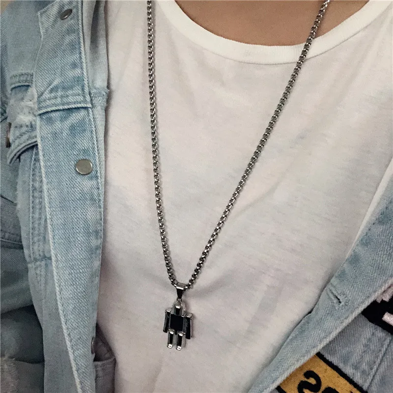 Soil cool personality robot necklace Japan and South Korea ins net red hip hop hiphop titanium steel pendant accessories tide
Soil cool personality robot necklace Japan and South Korea ins net red hip hop hiphop titanium steel pendant accessories tide