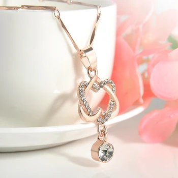 New Charms lady Double Heart Rhinestone Pendant Necklace Necklaces & Pendants Jewelry for Women Sweater long necklace
New Charms lady Double Heart Rhinestone Pendant Necklace Necklaces & Pendants Jewelry for Women Sweater long necklace