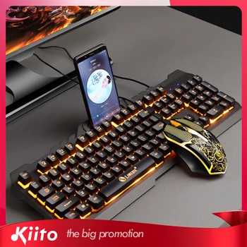 KIITO K9 Backlit computer keyboard and mouse set , Wired Ergonomic Keyboard With Phone Holder Gamer Keyboard For Tablet Desktop
KIITO K9 Backlit computer keyboard and mouse set , Wired Ergonomic Keyboard With Phone Holder Gamer Keyboard For Tablet Desktop