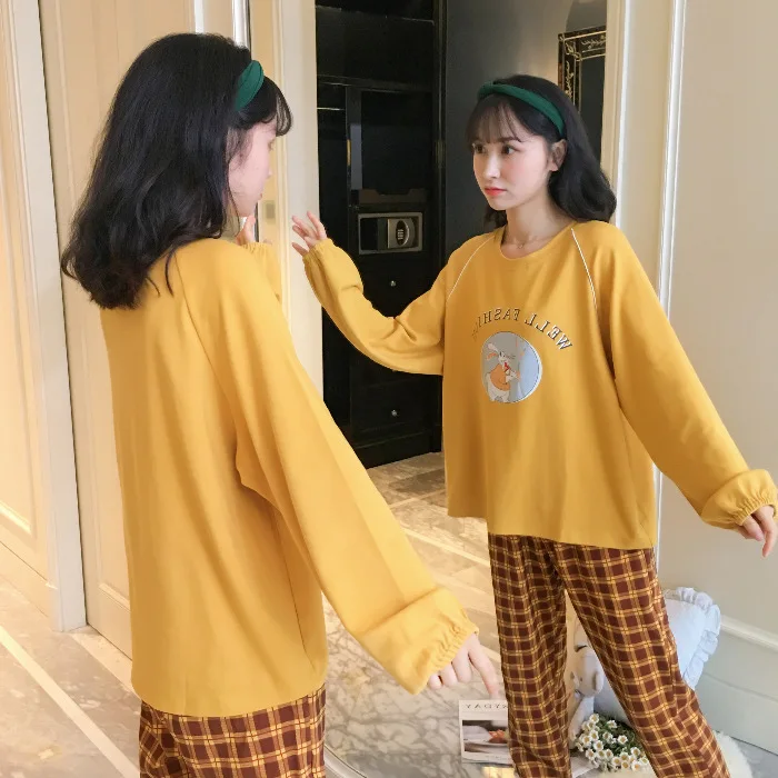 Pajamas Women's Spring And Autumn Long Sleeve Students Korean-style Fresh Cute Plaid Casual Tracksuit 9818 # M -Xxl
Pajamas Women's Spring And Autumn Long Sleeve Students Korean-style Fresh Cute Plaid Casual Tracksuit 9818 # M -Xxl