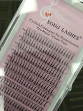 Pestañas SONG 0,07, 0,10mm de grosor, Tallo largo, plumas voluminosas prefabricadas, para salón y pestañas profesionales