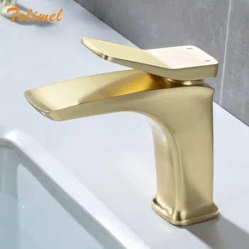Solid Brass Bathroom Basin Faucet Mixer Taps Deck Mount Single Hold Faucets Brushed Gold
Solid Brass Bathroom Basin Faucet Mixer Taps Deck Mount Single Hold Faucets Brushed Gold