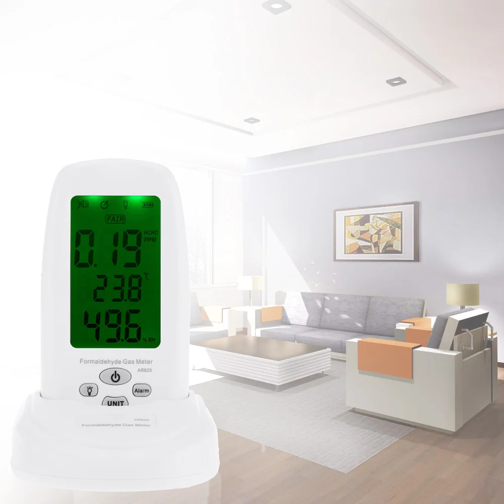 AR820 Indoor Digital Formaldehyde Monitor Air Quality Monitor Thermometer Hygrometer Suitable for Houses and Offices
