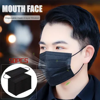 50/100PCS Black Face Mask Disposable Mask Protection Masks Mouth Mask Cotton Masks Anti Dust Haze Filter Against Droplet 
50/100PCS Black Face Mask Disposable Mask Protection Masks Mouth Mask Cotton Masks Anti Dust Haze Filter Against Droplet