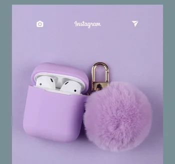 cute winter funny fox fur ball plush keychain Earphone silicone case For Airpods 1 2 Protective Wireless Bluetooth Headset
cute winter funny fox fur ball plush keychain Earphone silicone case For Airpods 1 2 Protective Wireless Bluetooth Headset
