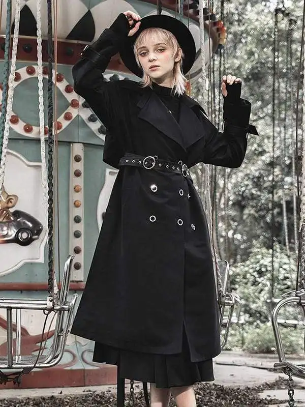 Punk Rave Women's Double-layered Turn-down Collar Overcoats With Belts PY-424XC
Punk Rave Women's Double-layered Turn-down Collar Overcoats With Belts PY-424XC