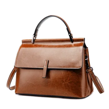 Retro Style Women Shoulder Bag Oil-wax Genuine Leather Handbag Casual Cross Body Bag Big Capacity Female Travel Bag
Retro Style Women Shoulder Bag Oil-wax Genuine Leather Handbag Casual Cross Body Bag Big Capacity Female Travel Bag