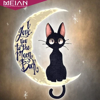 2020 MEIAN "cat & moon" Full Round Drill 5D Diamond Painting Embroidery Cross Stitch 5D DIY home Decorations Gift 
2020 MEIAN "cat & moon" Full Round Drill 5D Diamond Painting Embroidery Cross Stitch 5D DIY home Decorations Gift