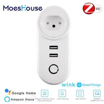 CH ZigBee3.0 Dual USB Wireless Socket Plug SmartThings App Remote Control Echo Plus Voice Control Work with Alexa Google Home
CH ZigBee3.0 Dual USB Wireless Socket Plug SmartThings App Remote Control Echo Plus Voice Control Work with Alexa Google Home