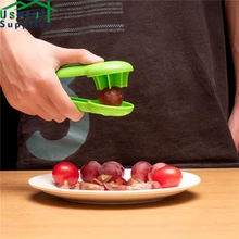 

Grape Press Slicer for Cutting Blueberry Fruit Cutter Useful Gadgets Salad Utensils Safe Food Shredder Tools Kitchen Accessories