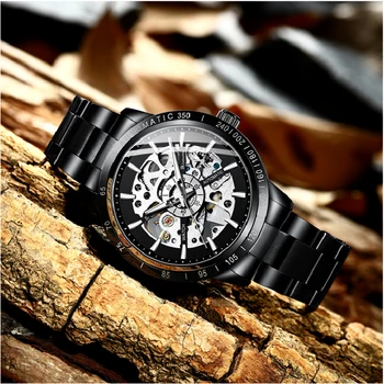IK Colouring New Automatic Mechanical Watches Men Stainless Steel Watch Fashion Skeleton Steampunk Male Clocks Relogio Masculino 
IK Colouring New Automatic Mechanical Watches Men Stainless Steel Watch Fashion Skeleton Steampunk Male Clocks Relogio Masculino