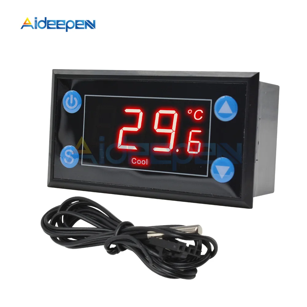 AC110-220 Intelligent Red Display High-precision Temperature Controller For Incubator Cooling Heating Switch NTC Sensor
AC110-220 Intelligent Red Display High-precision Temperature Controller For Incubator Cooling Heating Switch NTC Sensor