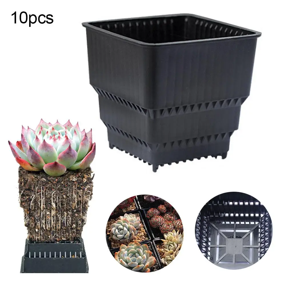 10Pcs Plastic Flower Succulent Plant Garden Planter Pot Root Growth Flowerpot
10Pcs Plastic Flower Succulent Plant Garden Planter Pot Root Growth Flowerpot