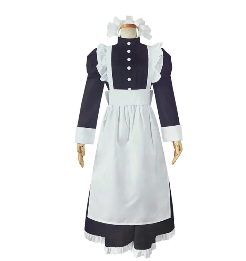 French cafe maid cosplay costume anime maid cosplay Cartoon high quality woman men costume full set Dress + apron + bow tie
French cafe maid cosplay costume anime maid cosplay Cartoon high quality woman men costume full set Dress + apron + bow tie