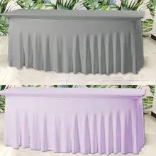 Wedding Table Cover Ruffled Table Cloth Table Skirt Table Linen Box Cover Pleated Rectangle Spandex For Hotel Banquet Party M9f3
Wedding Table Cover Ruffled Table Cloth Table Skirt Table Linen Box Cover Pleated Rectangle Spandex For Hotel Banquet Party M9f3