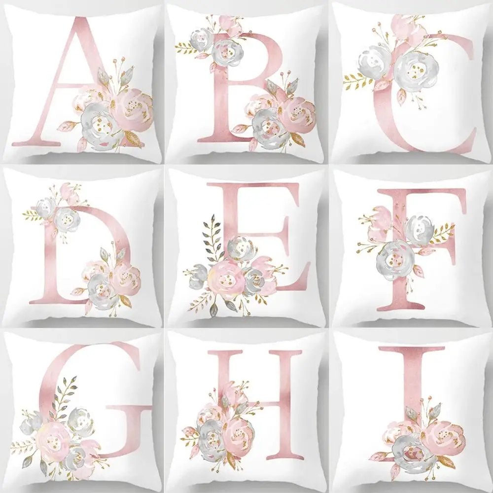 Pillowcase Simple Creative Pink 26 English Letters Pillowcase Cushion Cover Children's Room Living Room Home Decoration
Pillowcase Simple Creative Pink 26 English Letters Pillowcase Cushion Cover Children's Room Living Room Home Decoration