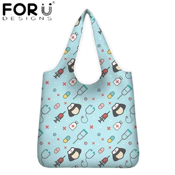 FORUDESIGNS Cute Cartoon Nursing Pattern Printing Women Totes Bags Female Eco Friendly Totes Bag Large Capacity Sac Feminina 
FORUDESIGNS Cute Cartoon Nursing Pattern Printing Women Totes Bags Female Eco Friendly Totes Bag Large Capacity Sac Feminina