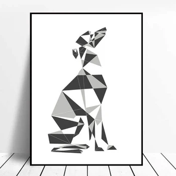 

Minimalist Abstract Dog Poster Italian Greyhound Wall Art Print Canvas Painting Deer Nordic Wall Picture Living Room Home Decor