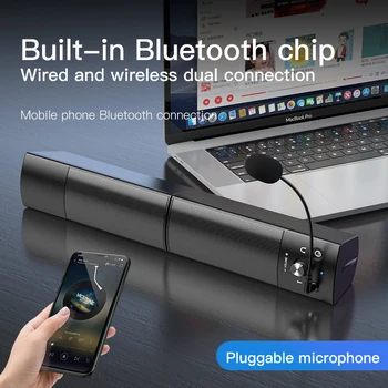 Computer Speakers Detachable Bluetooth Speaker Bar Surround Sound Subwoofer For Computer PC Laptop USB Wired Dual Music Player
Computer Speakers Detachable Bluetooth Speaker Bar Surround Sound Subwoofer For Computer PC Laptop USB Wired Dual Music Player