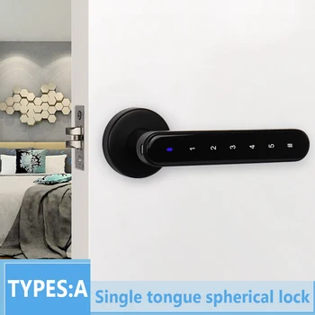 Smart Indoor Lock Fingerprint Electric Office Home Zinc Alloy password key Smart Door Lock USB emergency charging