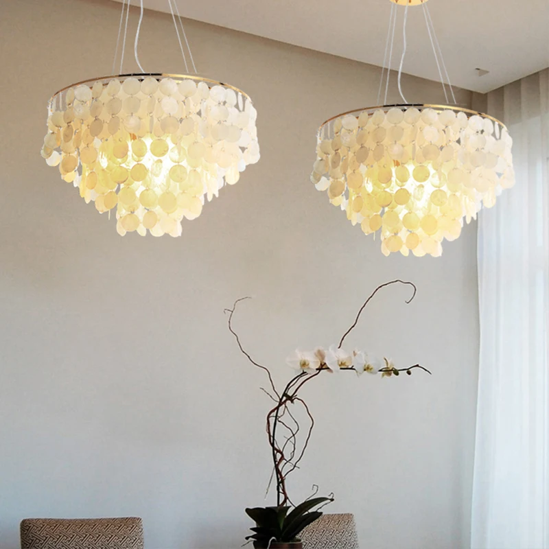 Modern Loft Decor Natural Seashell Pendant Lamp E27 Metal Lustres Chandelier Fixture For Kitchen Living Room Bedroom Restaurant
Modern Loft Decor Natural Seashell Pendant Lamp E27 Metal Lustres Chandelier Fixture For Kitchen Living Room Bedroom Restaurant