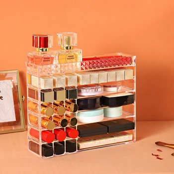 Transparent Makeup Organizer Lipstick Makeup Brush Storage Box Transparent Plastic Display Stand Acrylic Blush Box Removable
Transparent Makeup Organizer Lipstick Makeup Brush Storage Box Transparent Plastic Display Stand Acrylic Blush Box Removable
