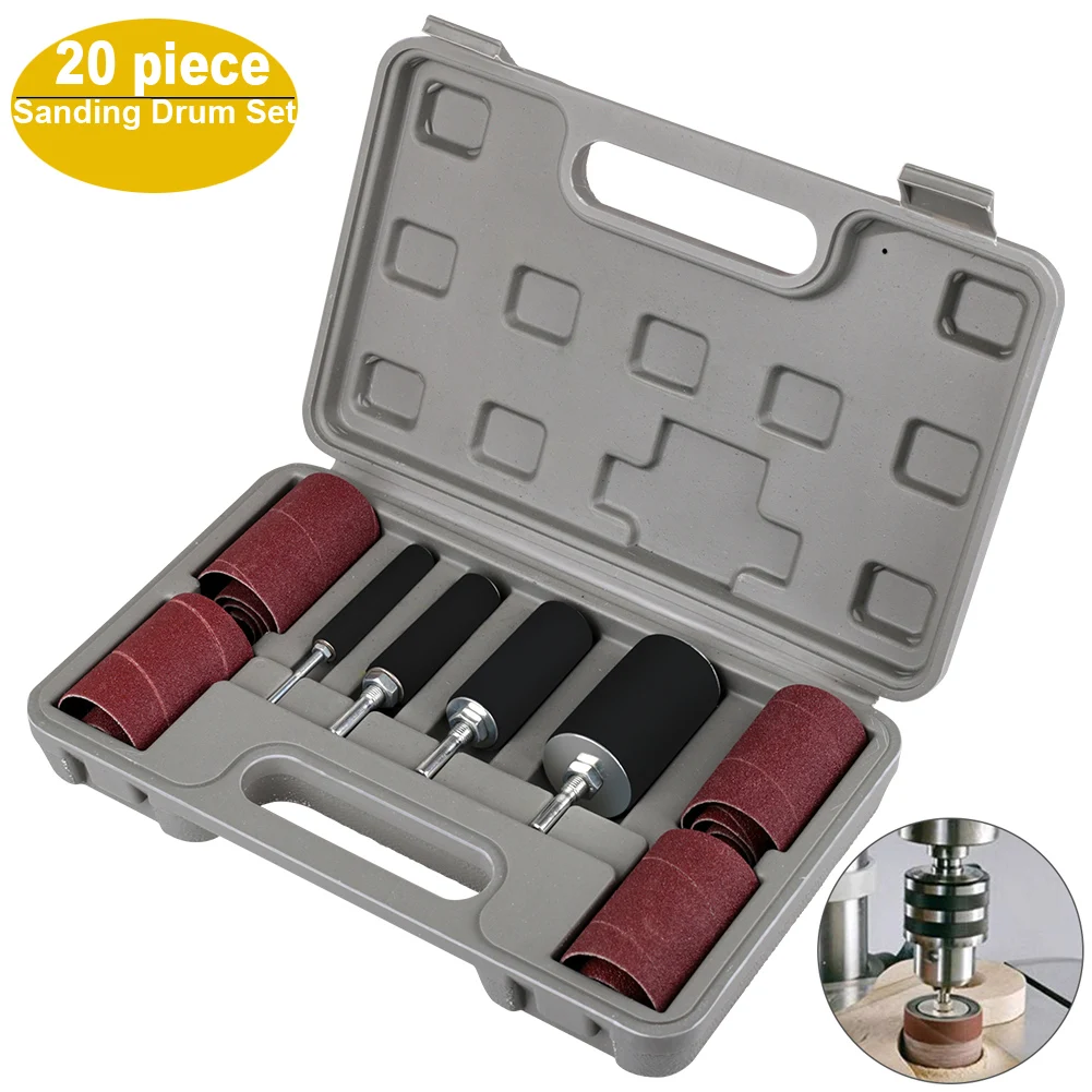Drum Sander Dremel Kit Sanding Belt Grit 80 120 Sandpaper Long Short with Spindle Case for Drill Press Rotary Tools
Drum Sander Dremel Kit Sanding Belt Grit 80 120 Sandpaper Long Short with Spindle Case for Drill Press Rotary Tools
