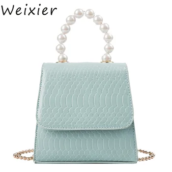 WEIXIER NEW Pu Leather Crossbody Bags For Women Hot sales Totes With Pearl Handle Mini Chain Shoulder Messenger Bag Purses V1-63
WEIXIER NEW Pu Leather Crossbody Bags For Women Hot sales Totes With Pearl Handle Mini Chain Shoulder Messenger Bag Purses V1-63