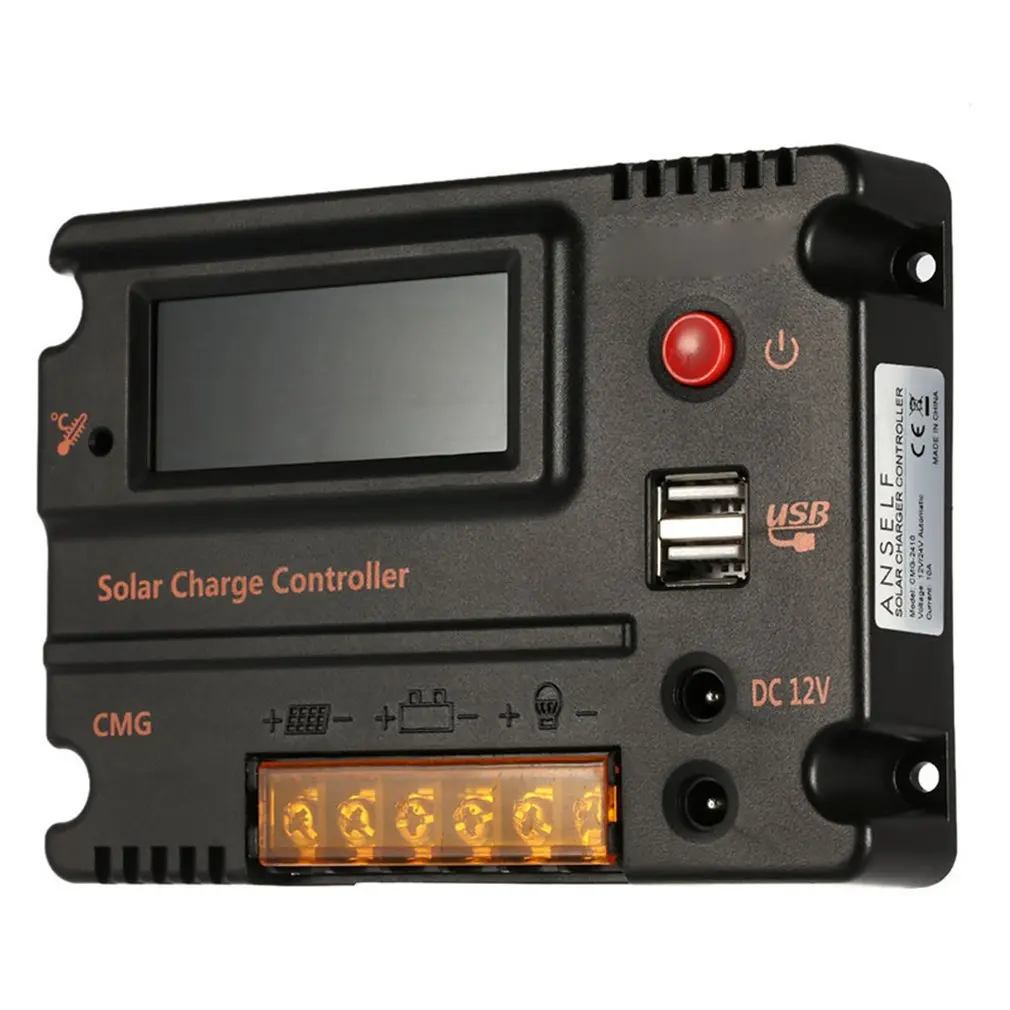 10A/20A LCD Display Auto Solar Charge Controller 12V/24V For Lithium-ion Battery Regulator Temperature Compensation
10A/20A LCD Display Auto Solar Charge Controller 12V/24V For Lithium-ion Battery Regulator Temperature Compensation