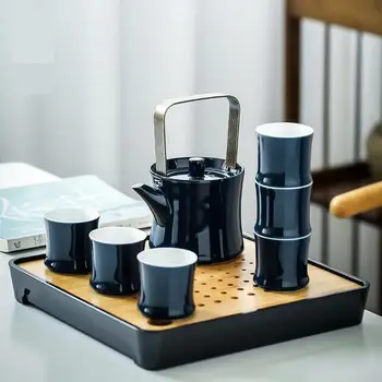 Teaware Drinkware Ceramic Girders Pot Tea Set Teapot With Filter Complete Of Simple Household
Teaware Drinkware Ceramic Girders Pot Tea Set Teapot With Filter Complete Of Simple Household