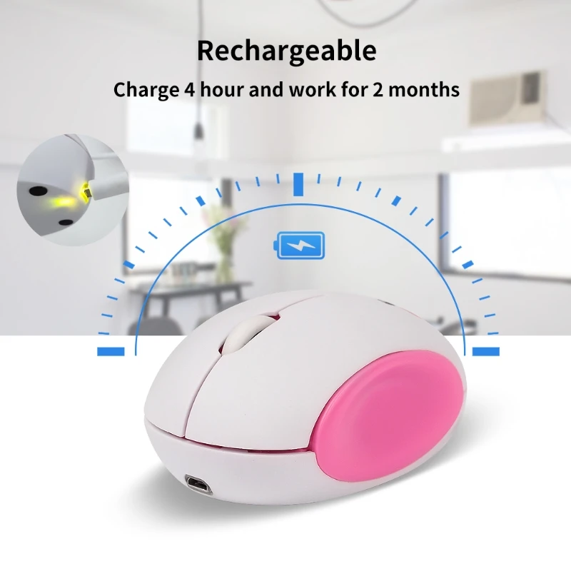 Cute Cartoon Silent Rechargeable 2.4GHz Optical Mice 1600DPI USB Wireless Mouse for Girl PC Laptop Desktop Notebook
Cute Cartoon Silent Rechargeable 2.4GHz Optical Mice 1600DPI USB Wireless Mouse for Girl PC Laptop Desktop Notebook