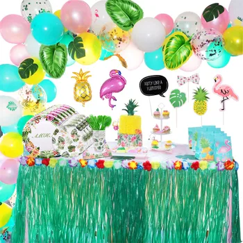Hawaiian Party Decorations Artificial Flowers Palm Leaves Bunting Banner Luau Flamingo Summer Tropical Party Wedding Decoration 
Hawaiian Party Decorations Artificial Flowers Palm Leaves Bunting Banner Luau Flamingo Summer Tropical Party Wedding Decoration