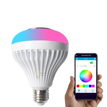 Smart E27 RGB White Bluetooth Speaker LED Light Bulb LED Light Remote Control LED RGB Color Bulb Light E27 Music Light
Smart E27 RGB White Bluetooth Speaker LED Light Bulb LED Light Remote Control LED RGB Color Bulb Light E27 Music Light