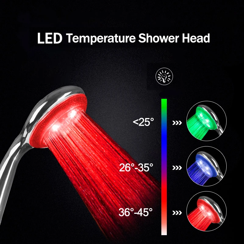 VEHHE LED Water Temperature Control Shower Head with Box ABS Plastic Handheld Bath Shower Water Filter Accessory Spray Nozzle
VEHHE LED Water Temperature Control Shower Head with Box ABS Plastic Handheld Bath Shower Water Filter Accessory Spray Nozzle