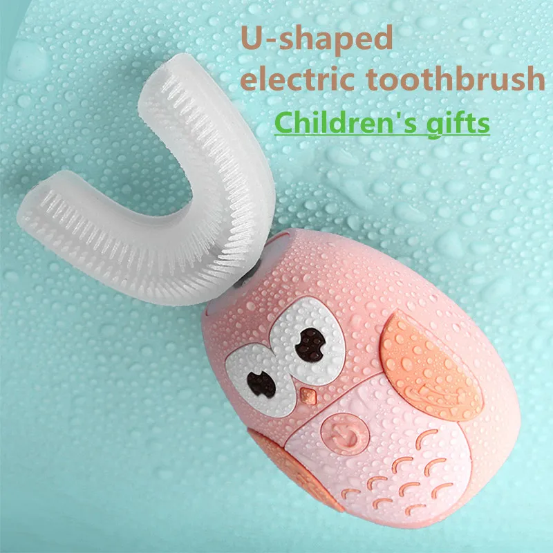 U type Children Sonic Electric Toothbrush Silicone UV Sterilization Drying Kids Tooth Brush 3 Mode Rechargeable USB kids Gift 
U type Children Sonic Electric Toothbrush Silicone UV Sterilization Drying Kids Tooth Brush 3 Mode Rechargeable USB kids Gift