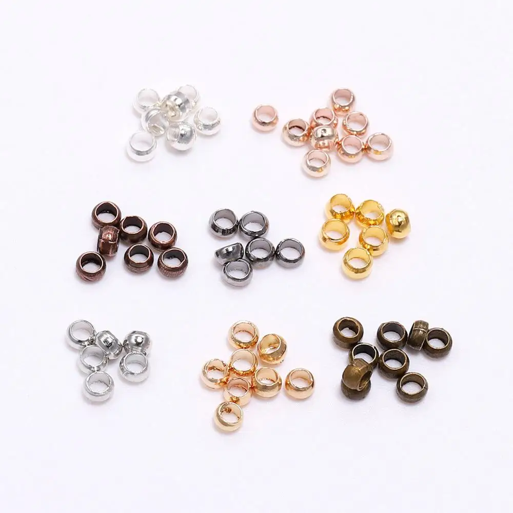 500pcs Gold Silver Ball Crimps End Beads 2/2.5/3mm Stopper Spacer Components Beads For Jewelry Making Findings DIY Accessories
500pcs Gold Silver Ball Crimps End Beads 2/2.5/3mm Stopper Spacer Components Beads For Jewelry Making Findings DIY Accessories
