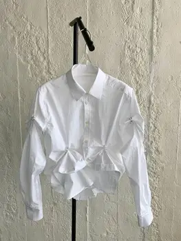 2020 summer high quality women pearl short white shirt blouse for ladies shirts gdnz 5.11
2020 summer high quality women pearl short white shirt blouse for ladies shirts gdnz 5.11