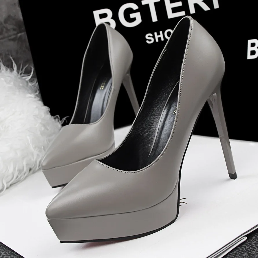 288-1--Style Women's Pointed-Toe Simple Europe And America Slimming Thin Heeled Ultra-High Heel Shoes Low-Cut Fashion Solid Colo
288-1--Style Women's Pointed-Toe Simple Europe And America Slimming Thin Heeled Ultra-High Heel Shoes Low-Cut Fashion Solid Colo