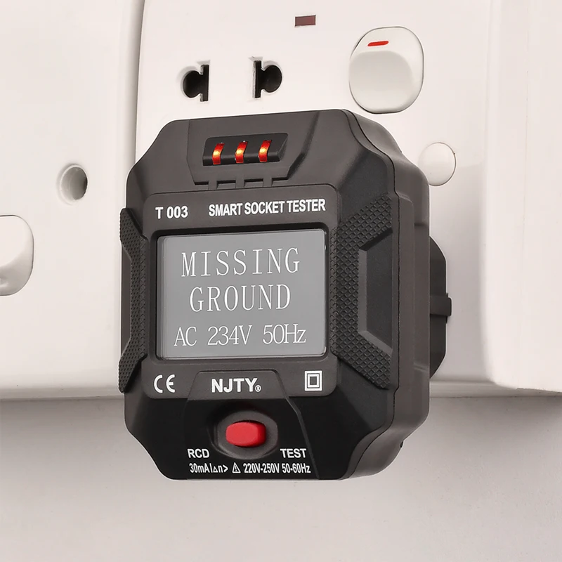 T003 Digital Display Socket Tester Plug Circuit Breaker Finder Smart EU Plug Detector Voltage Test Multi-function Electroscope
T003 Digital Display Socket Tester Plug Circuit Breaker Finder Smart EU Plug Detector Voltage Test Multi-function Electroscope